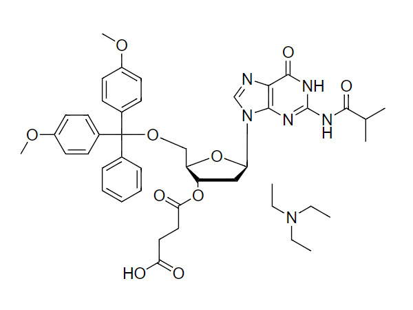N2-iBu-DMT-2'-dG-3'-succinate, TEA salt