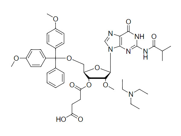 N2-iBu-DMT-2'-O-Me-Gr-3'-succinate, TEA salt