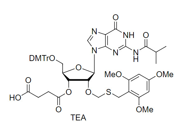 5'-O-DMTr-2'-O-TMBTM-G(iBu)-3'-O-succinate, TEA salt