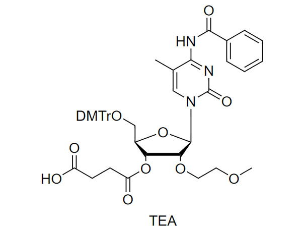 5'-O-DMTr-2'-O-MOE-5-Me-C(Bz)-3'-O-succinate, TEA salt