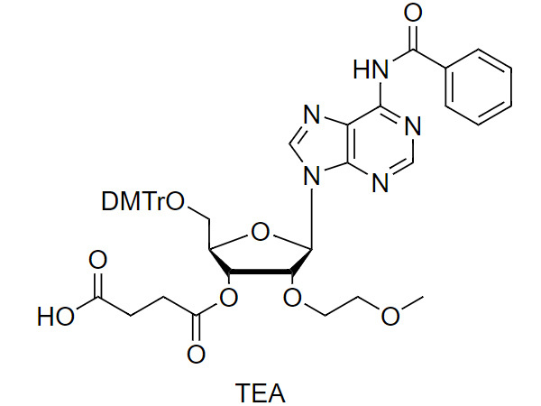 5'-O-DMT-2'-O-MOE-A(Bz)-3'-O-succinate, TEA salt