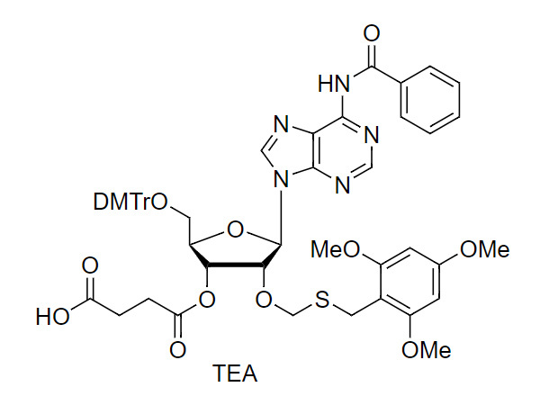 5'-O-DMTr-2'-O-TMBTM-A(Bz)-3'-O-succinate, TEA salt
