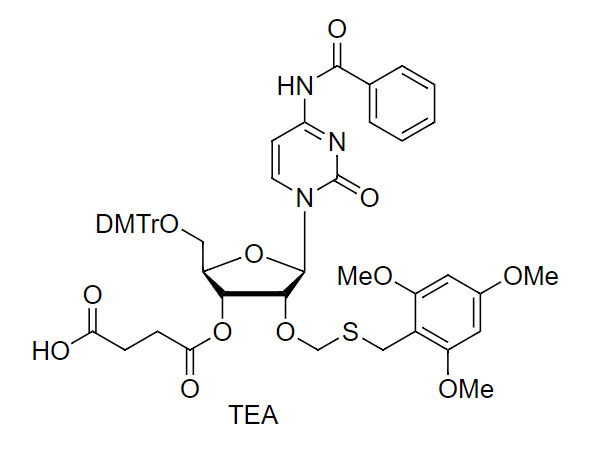 5'-O-DMTr-2'-O-TMBTM-C(Bz)-3'-O-succinate, TEA salt