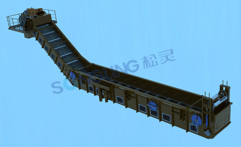 submerged flight conveyor