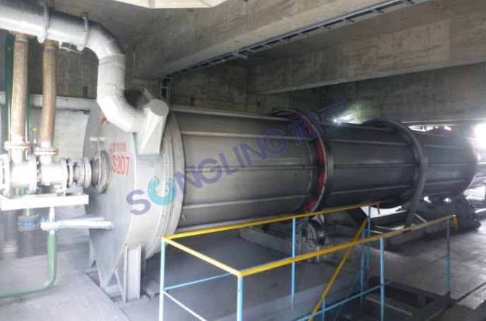 Rotary Drum Cooler for Calcined coke for Dongying Qide Chemical Co., Ltd. , China