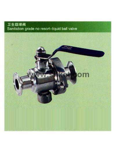 Sanitation grade no resort-liquid ball valve