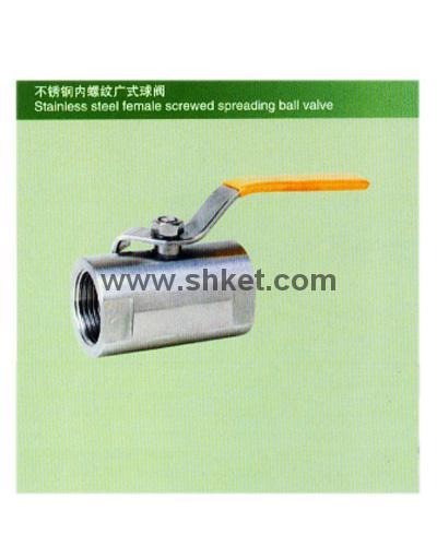 Stainless steel female screwed spreading ball valve