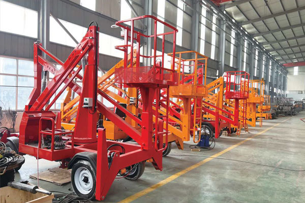 The curved arm lifting platform is easy to operate
