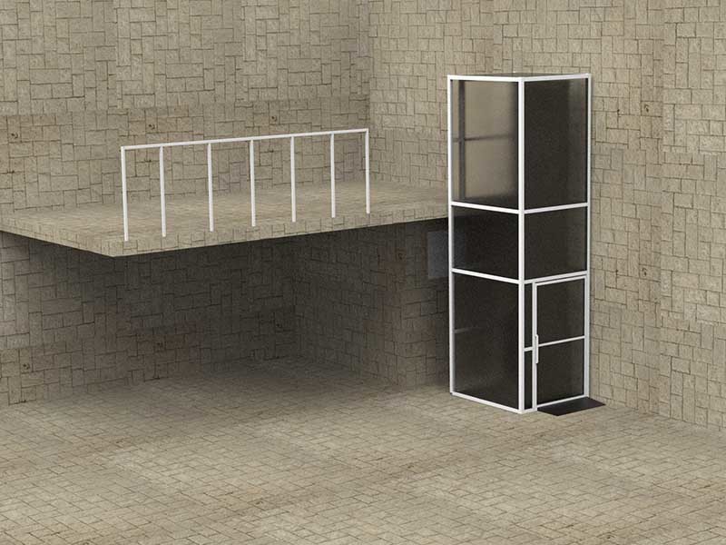 Wheelchair Lift With Glass Enclosure