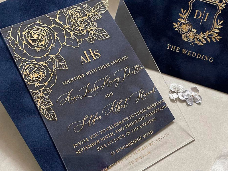 Acrylic Wedding Announcements