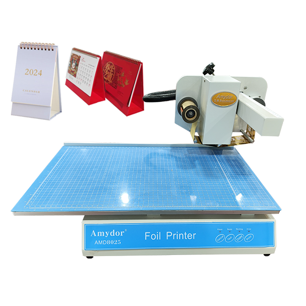 Desk Calendar Gold Foil Printer Wall Calendar Hot Stamping Machine Amydor 8025