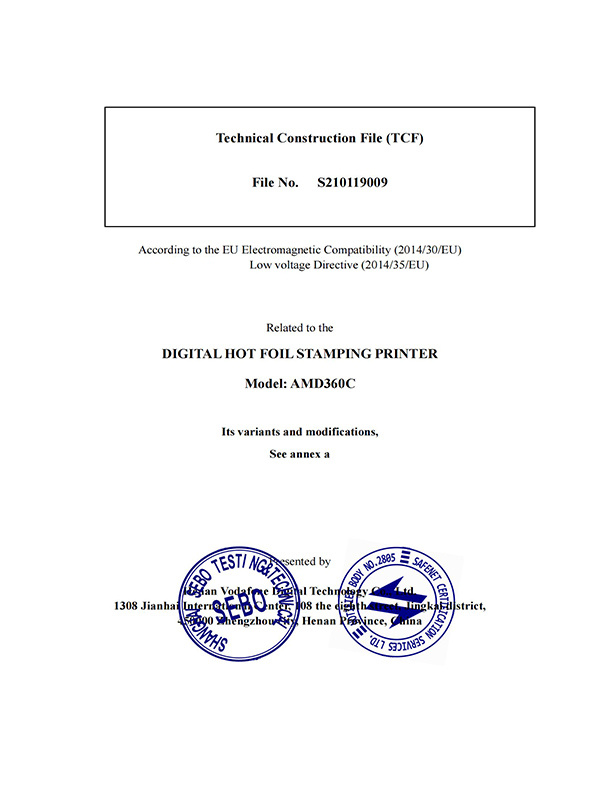 Digltal Hot Foil Stamping Printer TCF Digltal Hot Foil Stamping Printer TCF