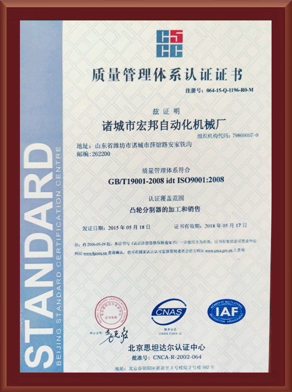 Quality Management System Certification