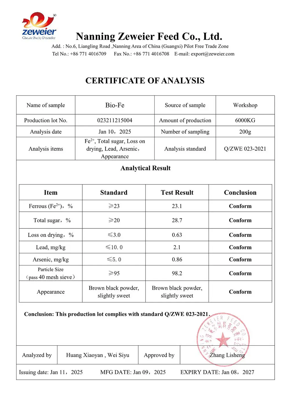 COA Bio Fe