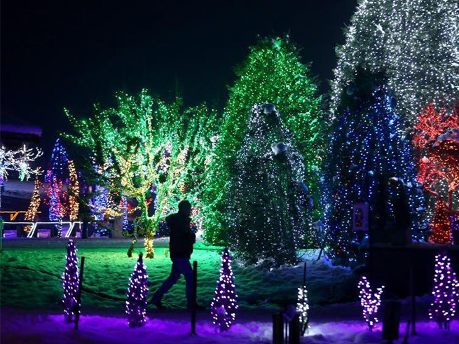 Christmas decoration lights up in Bremen, Germany, dazzling and beautiful Christmas decoration lights up in Bremen, Germany, dazzling and beautiful