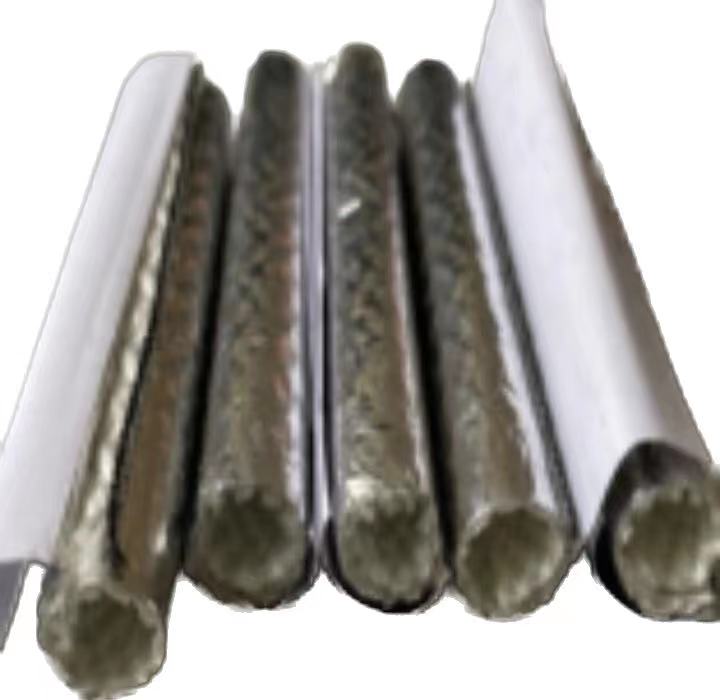 AG-SCS Aluminum foil glass fiber self-wrapping woven sleeve