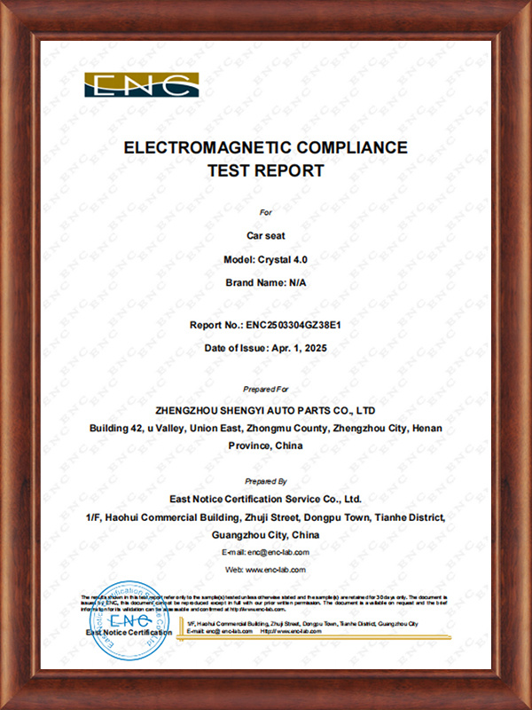Certification of Conformity
