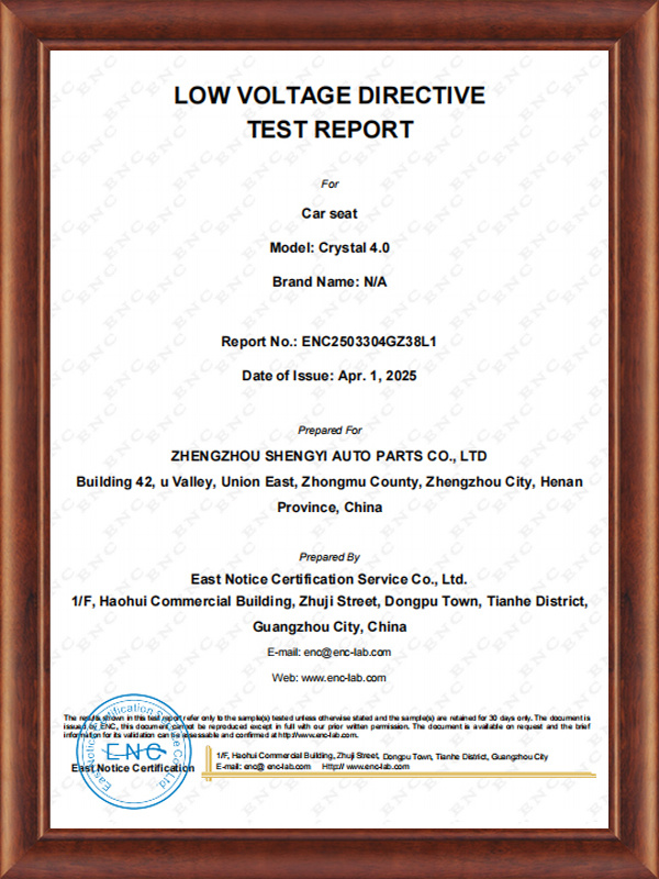 Certification of Conformity