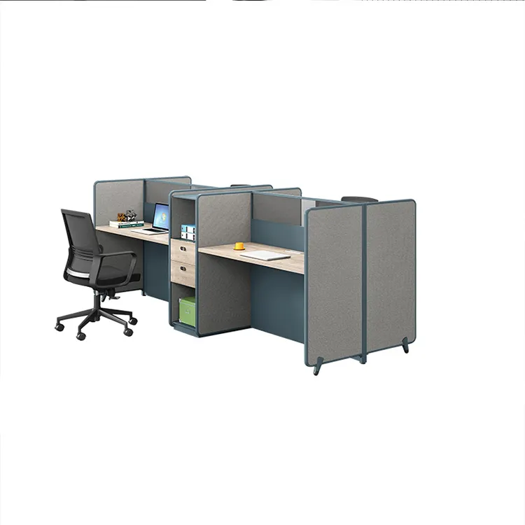 Office Desk Furniture L Shaped Corner Desk Office 4 Seater Desktop Workstation Computer Wooden Work Station Work Partition