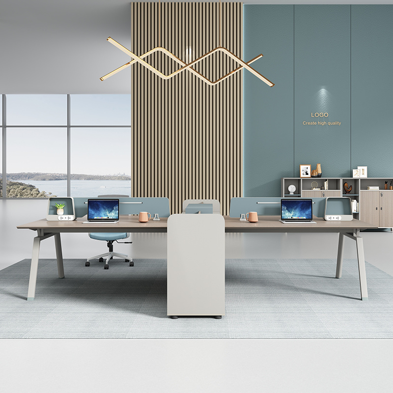 Modern design of large-sized wooden boards for the staff desks