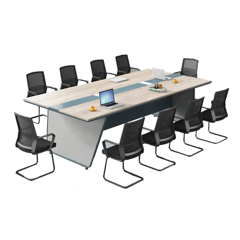 Office Furniture Conference Room Board 240cm Glass Modern Conference Meeting Table Creative Negotiation Table