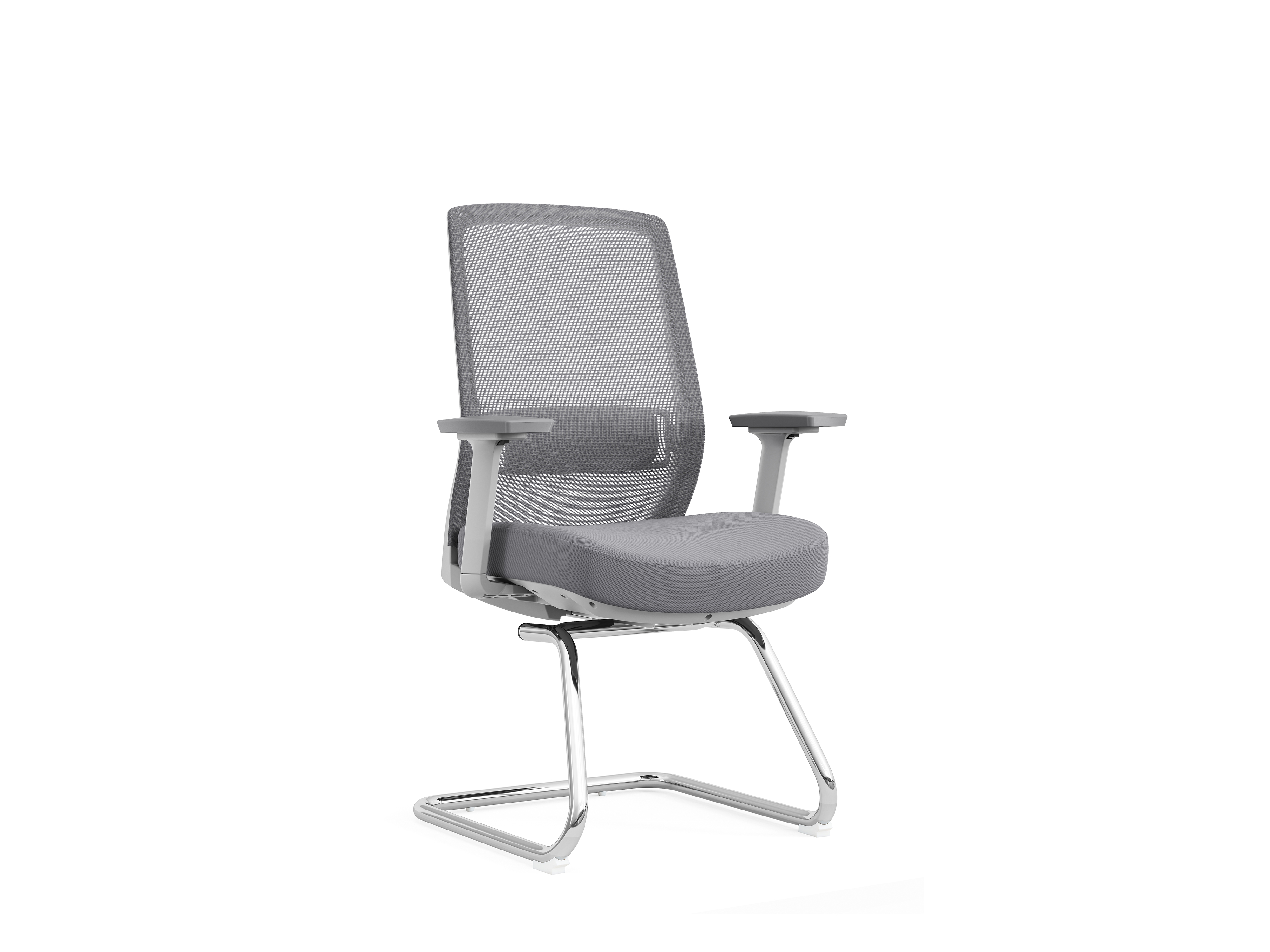Contemporary Bow-Style Lounge Chair with Soft Upholstery – Perfect for Home or Office Decor-D620-Grey