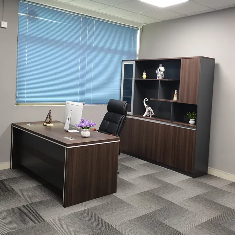 Good Suppliers Office Furniture Desk Luxury Modern Design L Shaped High Tech Wooden Executive Portable Ceo Office Desk