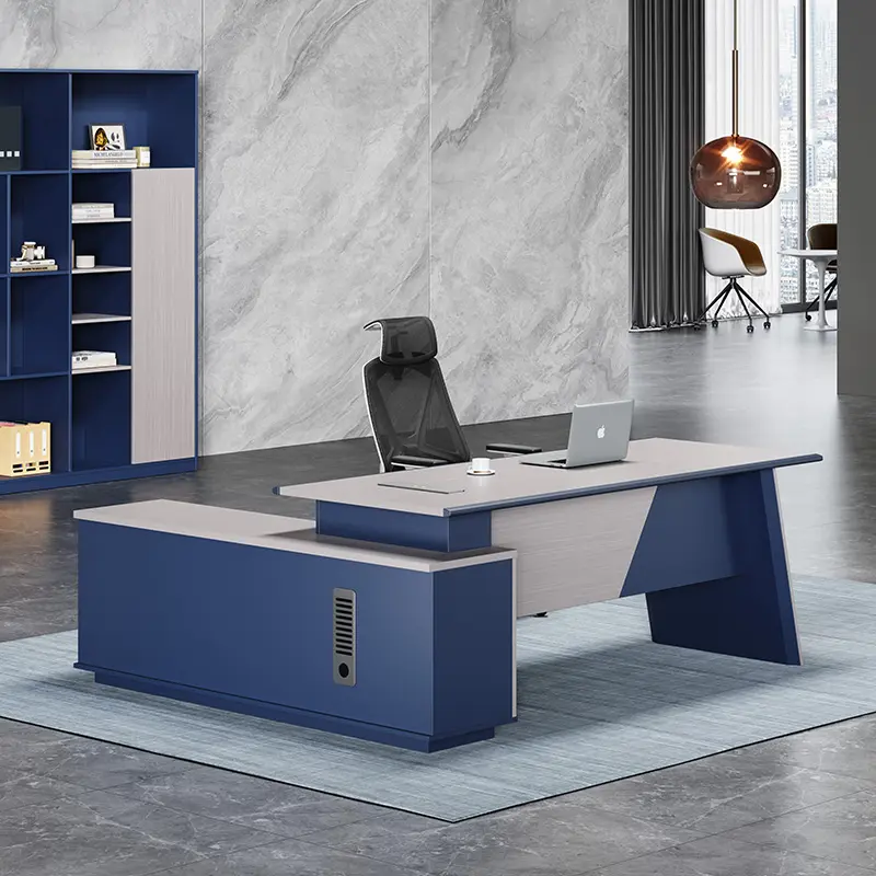 Good Suppliers Office Furniture Modern Design L Shaped High Tech Luxury Wooden Executive Office Table Portable Ceo Office Desk