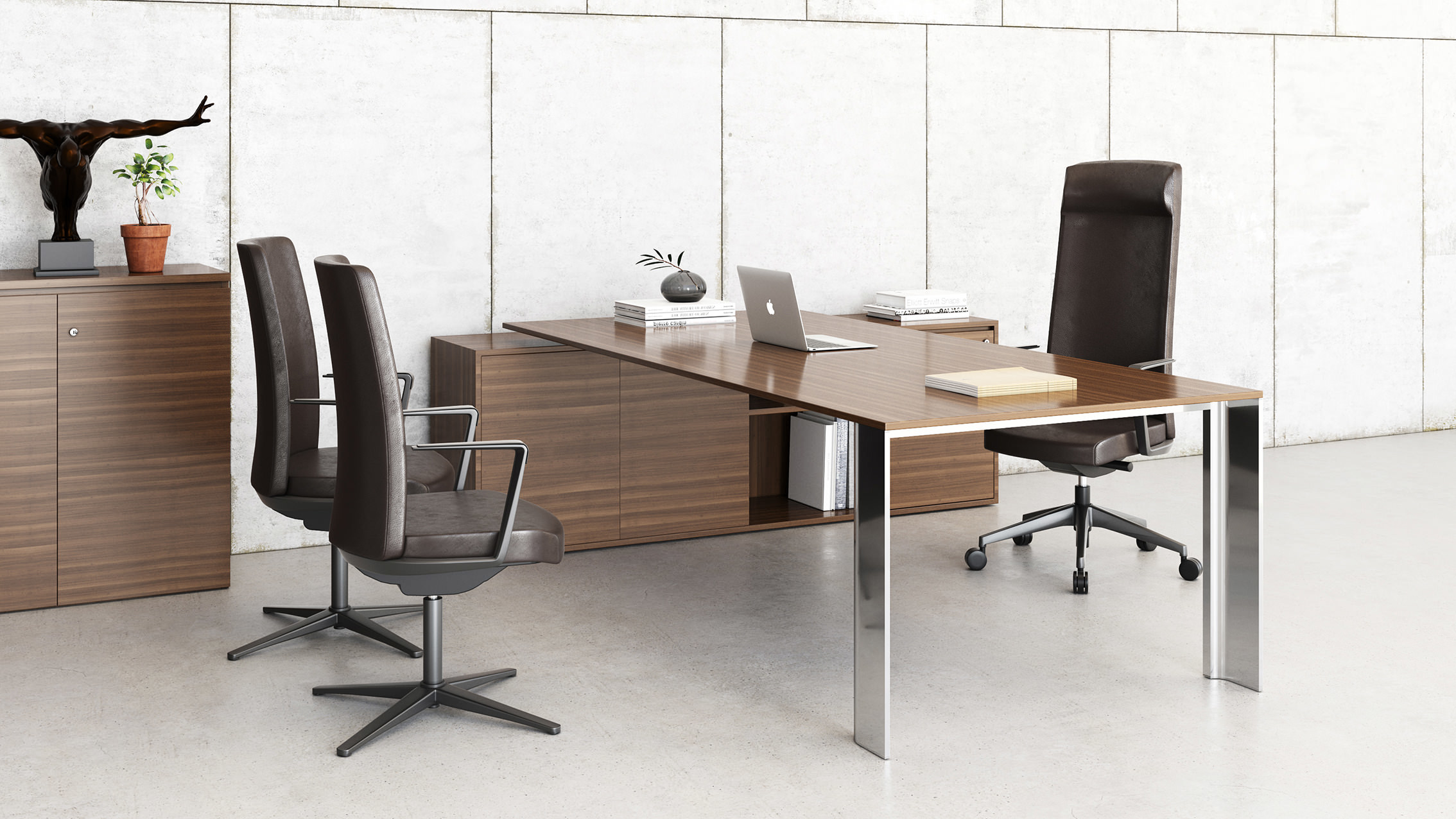 What are the material choices for office furniture?