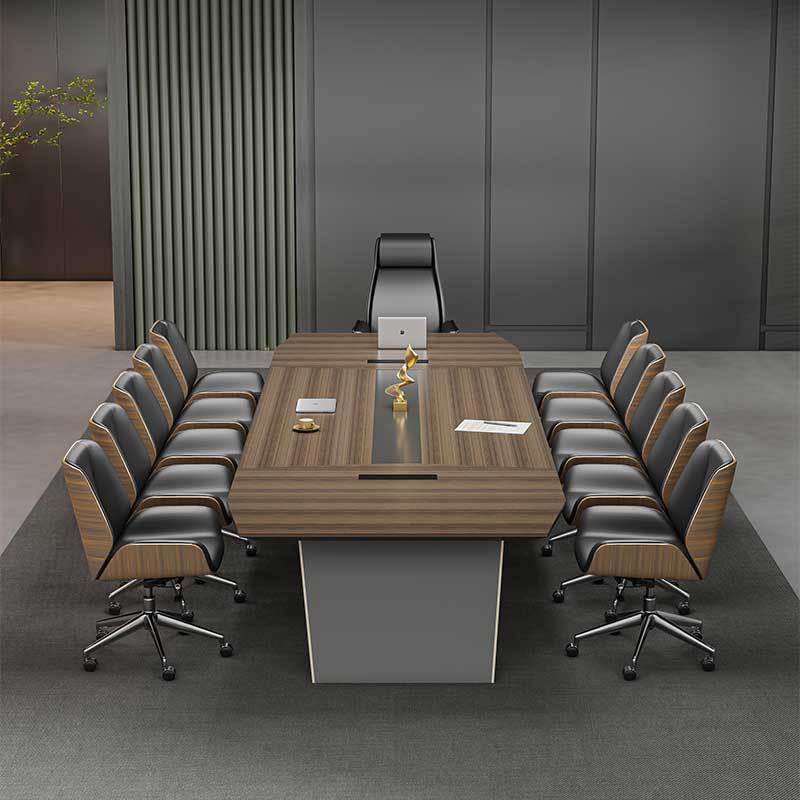 Modern luxury large conference tables come with multimedia cable boxes—GHMT01