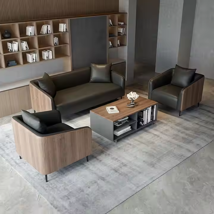 Modern European Italy Design U Shape Small Apartment Sectional Sofa Set Living Room Furniture Office Sofa Set Couch