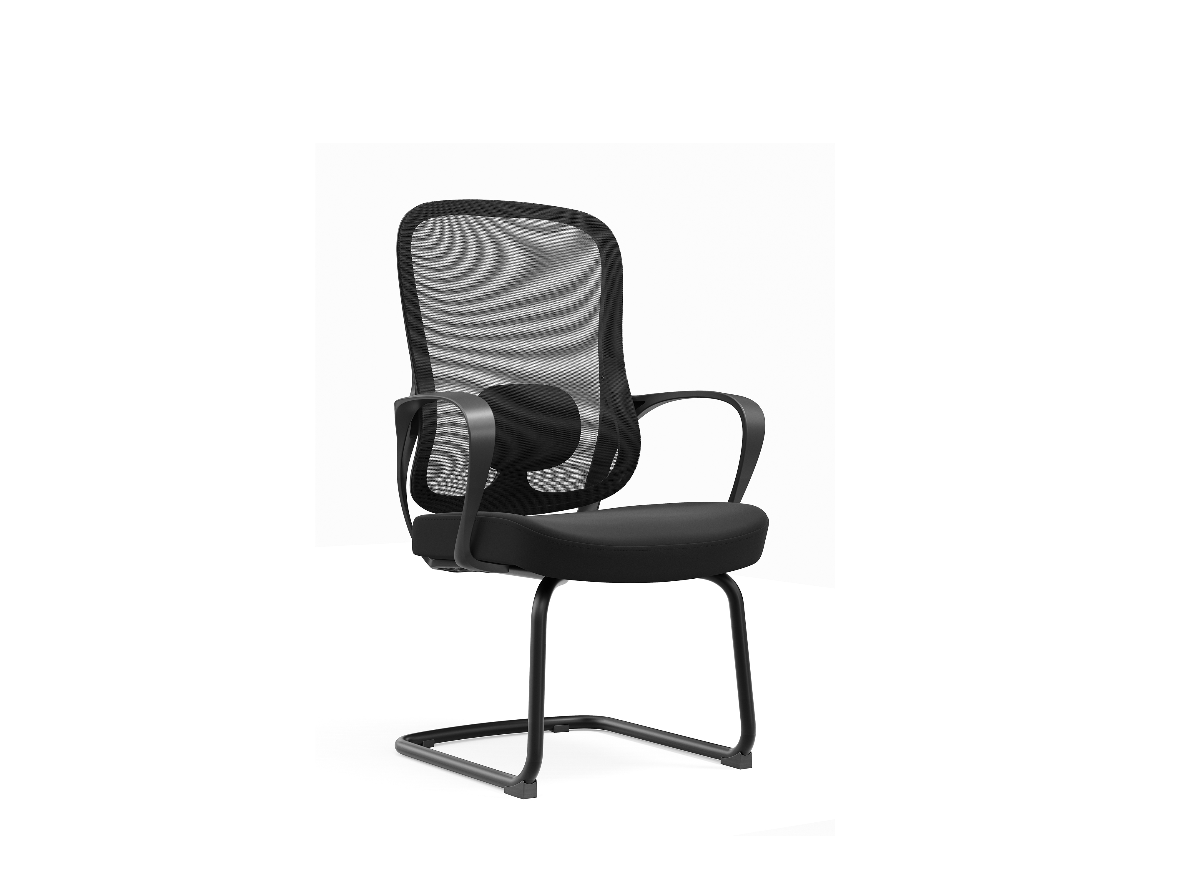 Premium Bow-Frame Chair – Sleek Design with Superior Comfort for Stylish Spaces-D861-Black