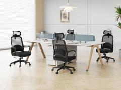 Rotatable lumbar support desk computer chair-A912Black