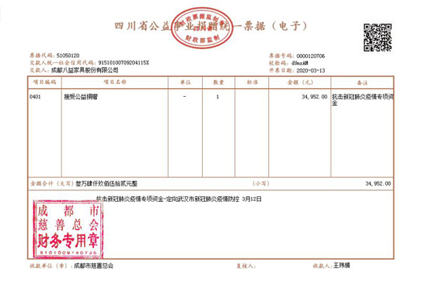 八益黨員、員工及營業(yè)員為武漢捐款獻(xiàn)愛心