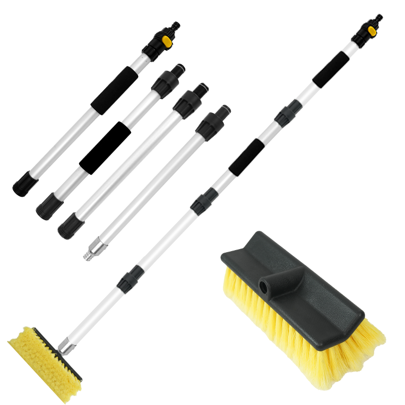 Soft Five-Sided Car Wash Brush With  Extension Pole