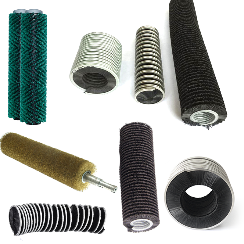 Nylon/Brass/Steel/PP/Sisal Customize Cylindrical Spiral Coil Roller Brush