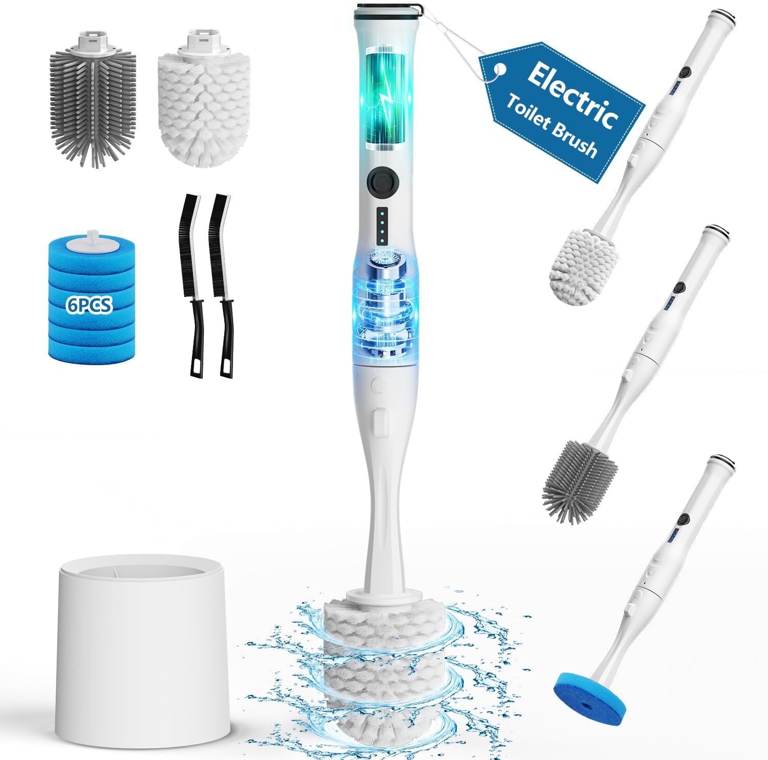 8-in-1  Electric Toilet Brush Cleaning Brush Kit