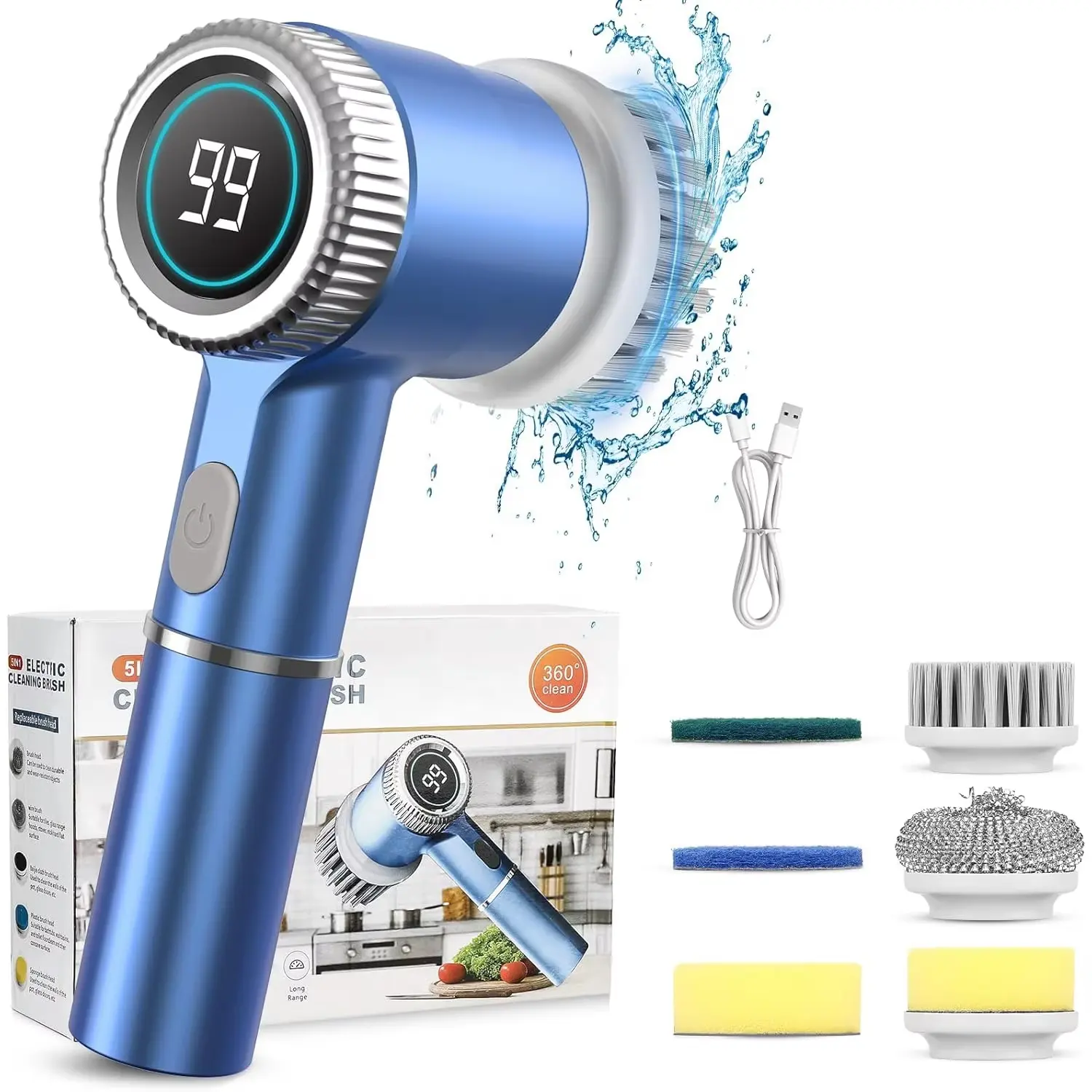 Electric Spin Scrubber Brush for Cleaning Bathroom
