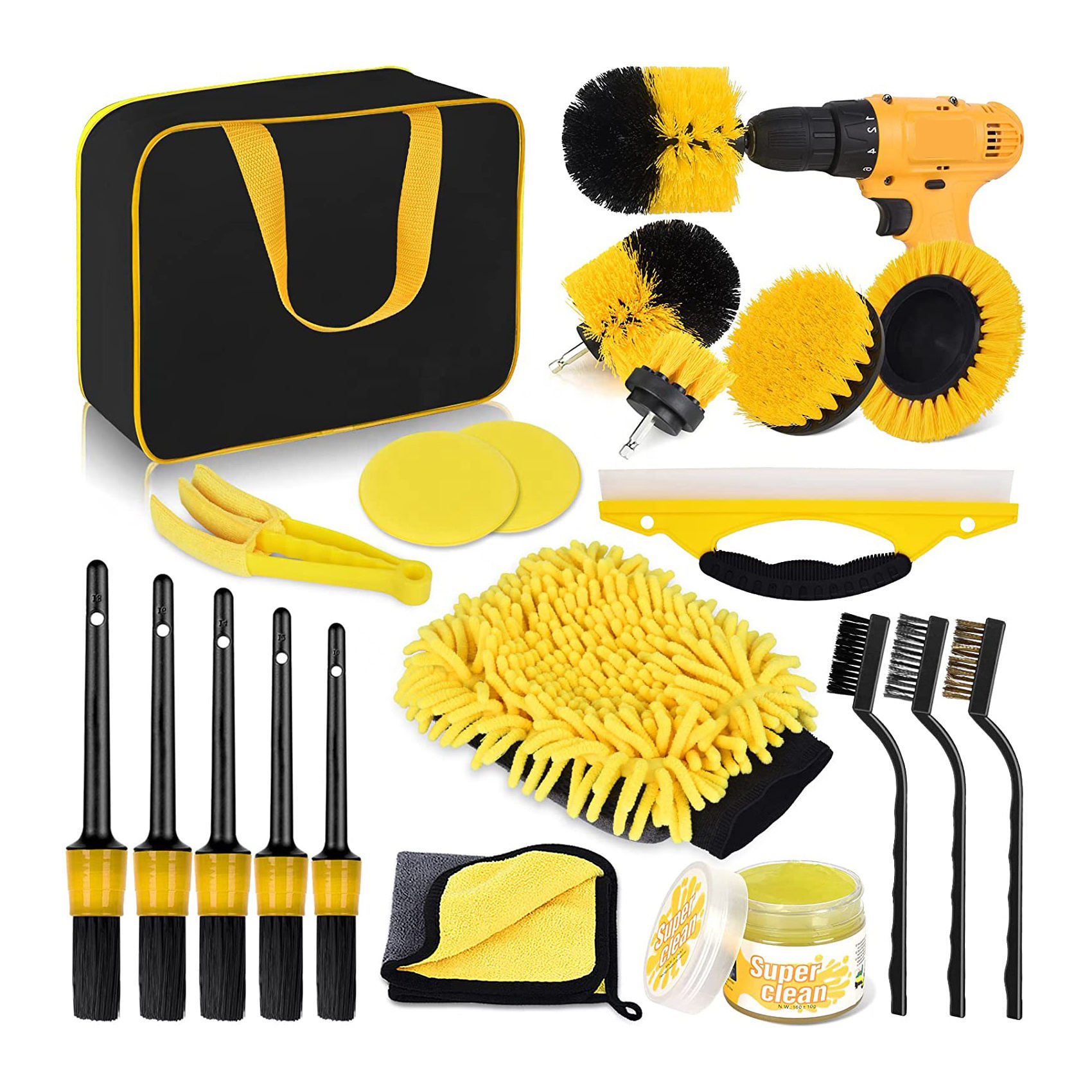 20 Pcs Car Cleaning Brush Tools Kit