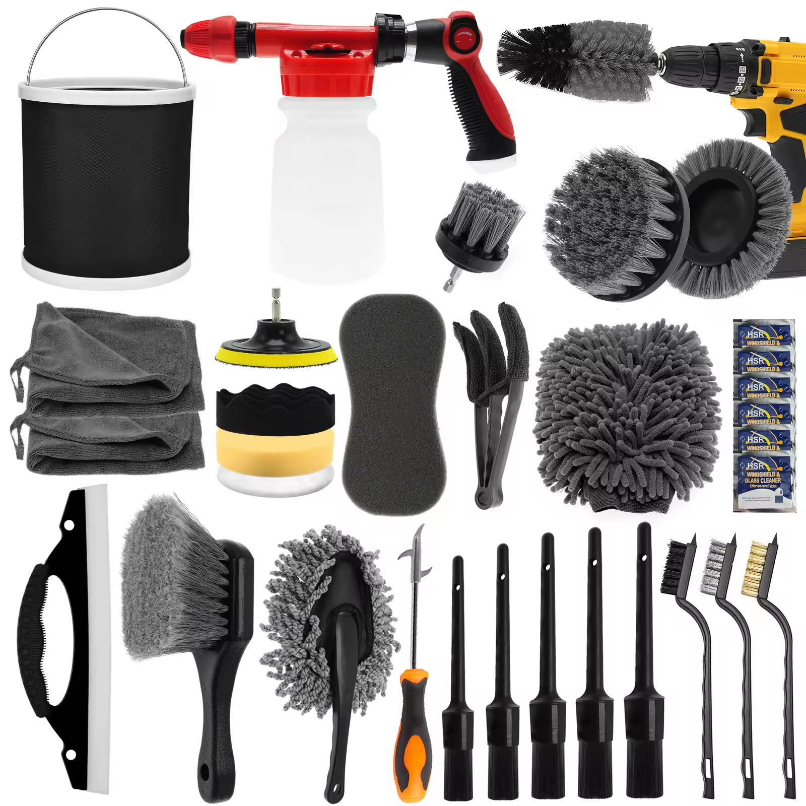 33 Pcs Car Detailing Washing Tools Set
