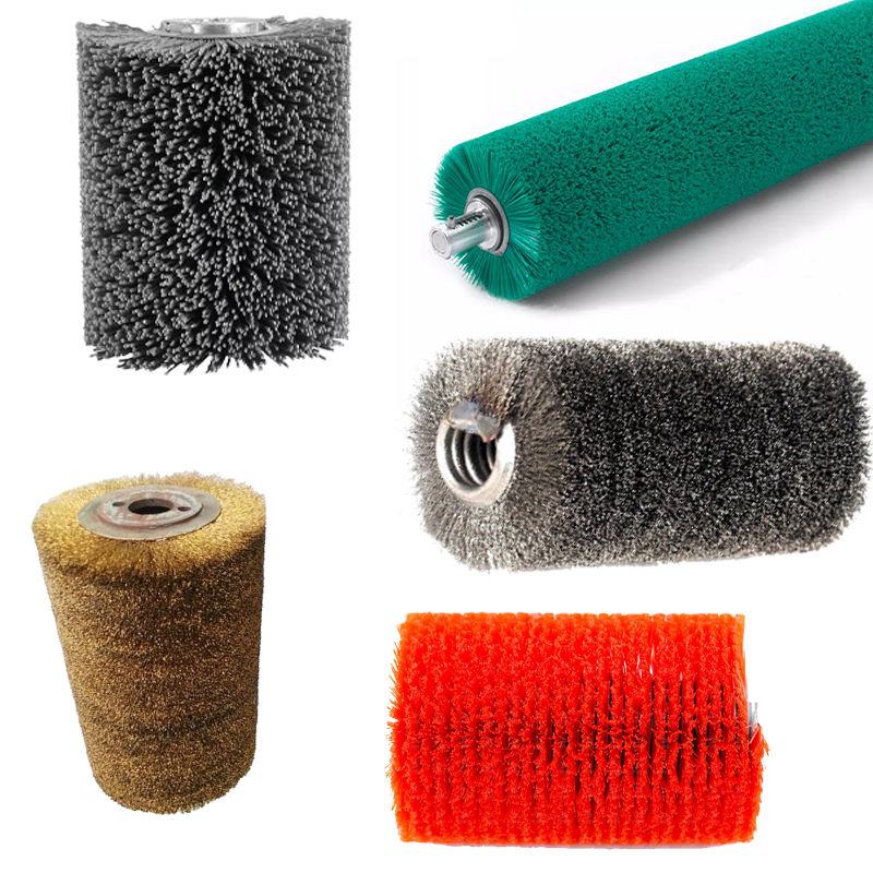 Cylindrical Spiral Coil Roller Brush For Cleaning
