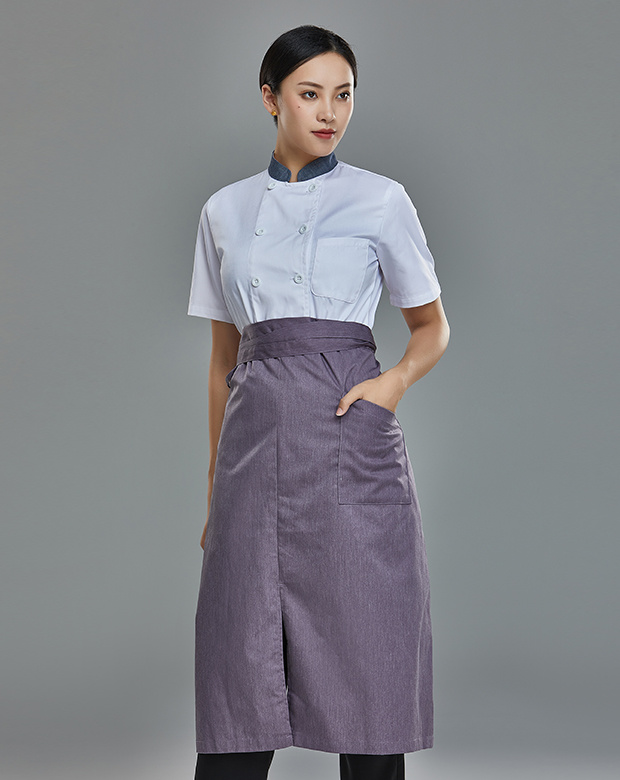 厨师服-领镶色双排扣
