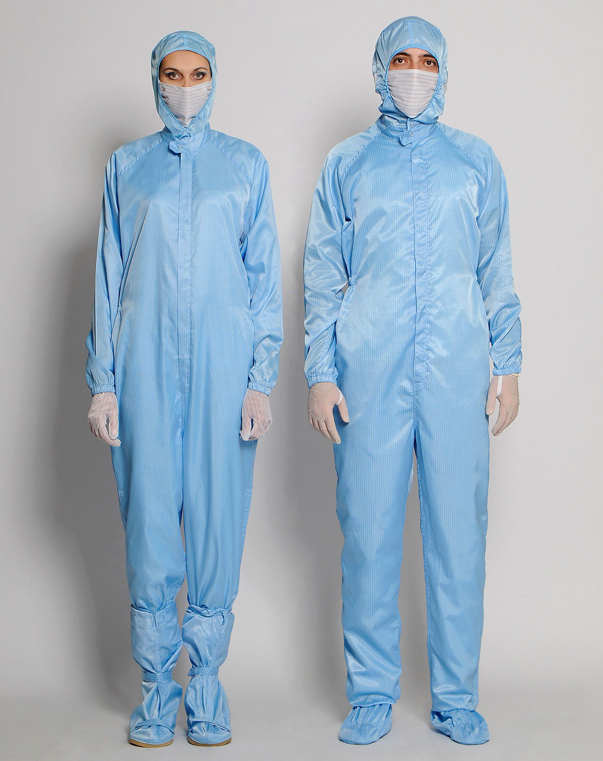 防静电洁净服 全连体 浅蓝色