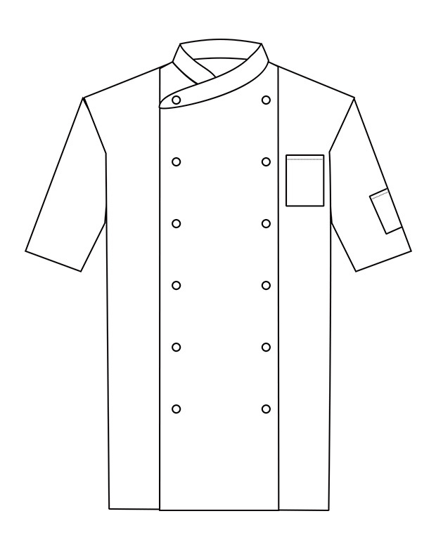厨师服 双排按扣