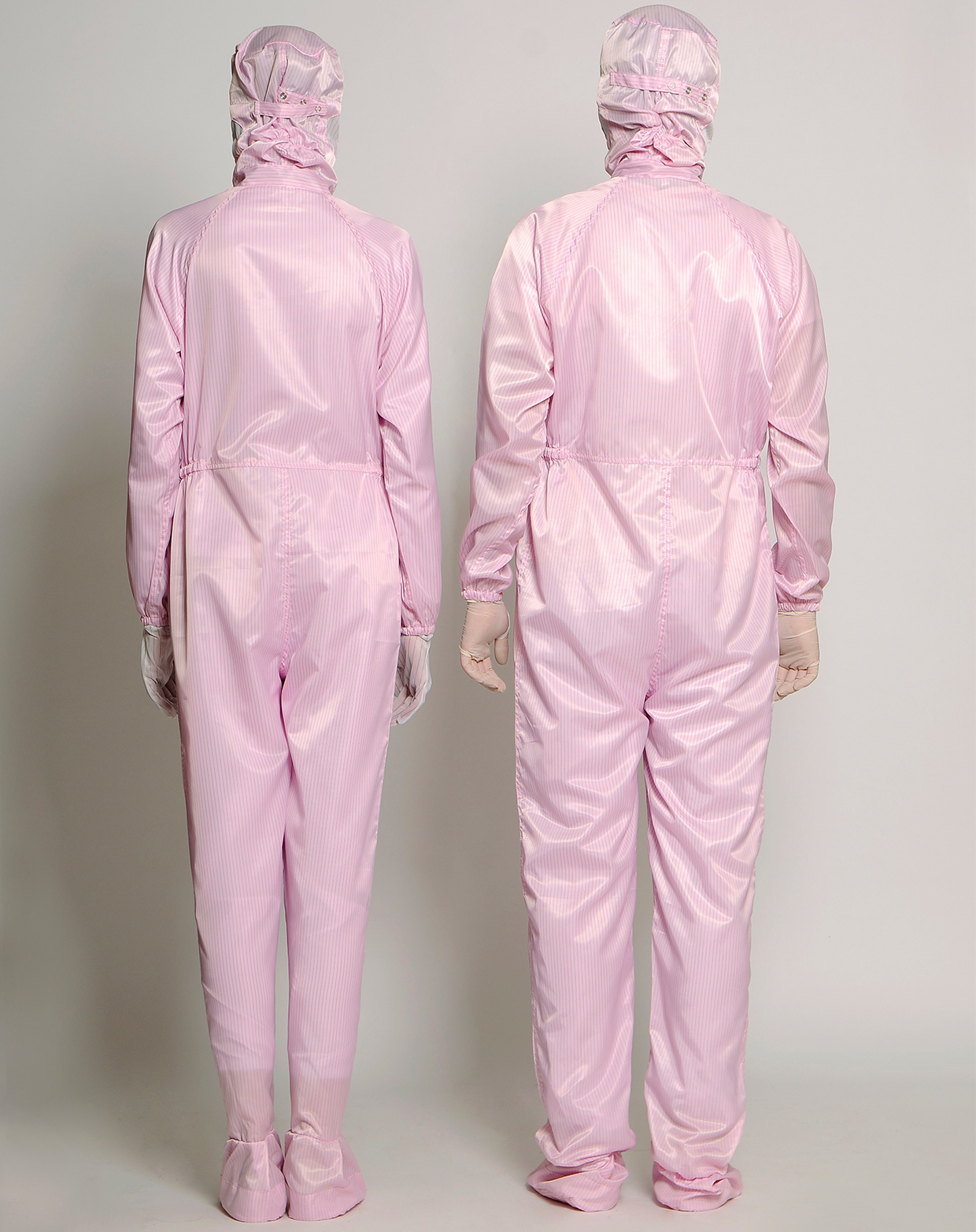 防静电洁净服 全连体 粉红色
