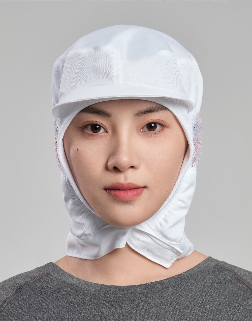 中颈帽 耳洞款