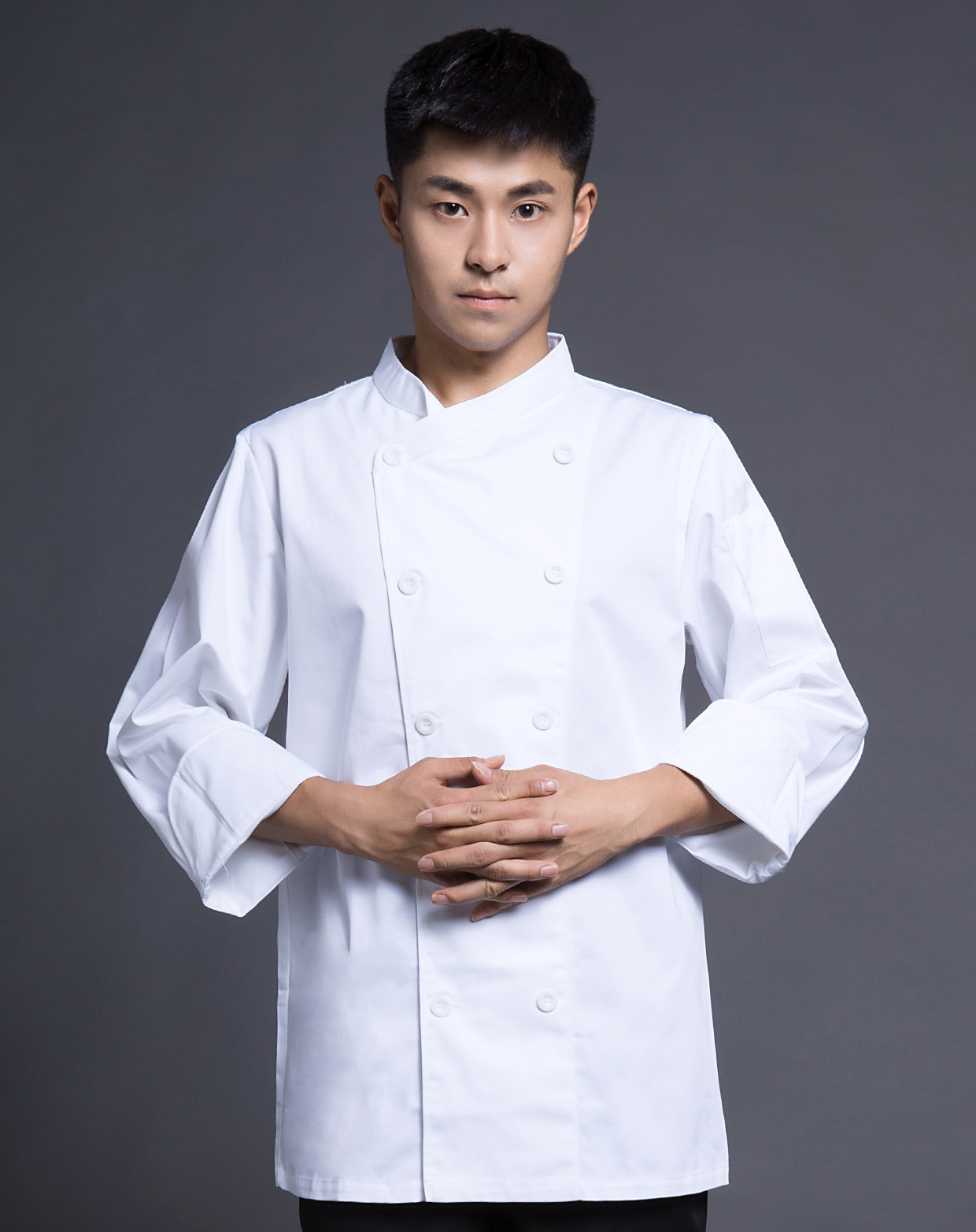 厨师服   白色纽扣