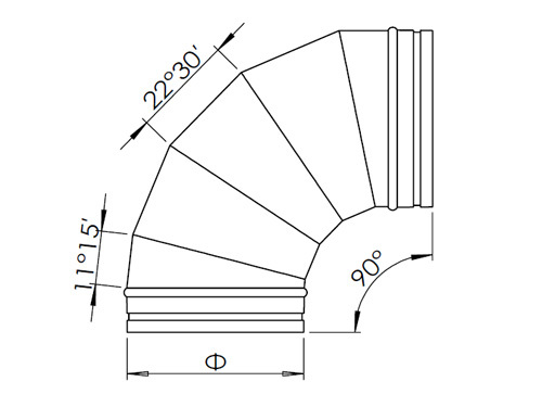 RE-1型90°弯管（分段式）