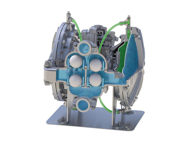 Closed-type ball valve pump