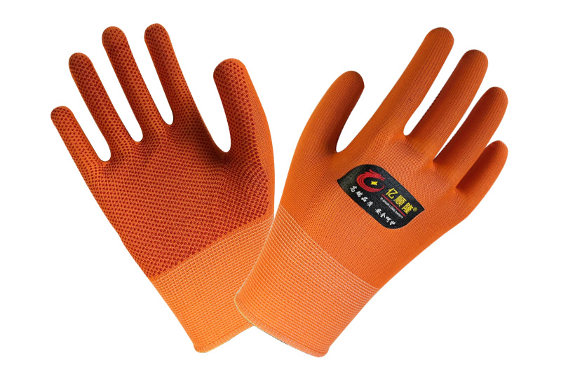 Knitted offset plastic gloves series-knitted PVC beaded gloves